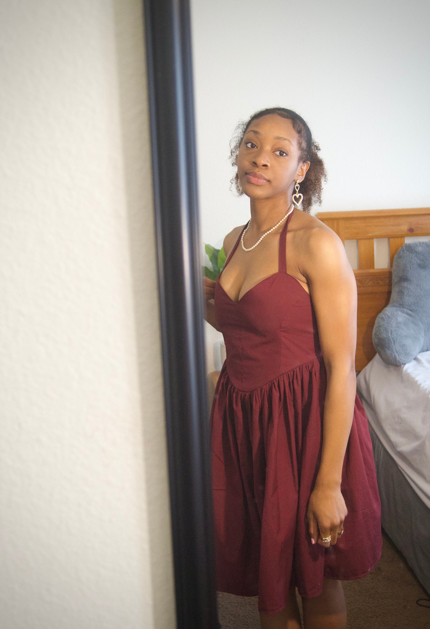 Burgundy Heart Dress