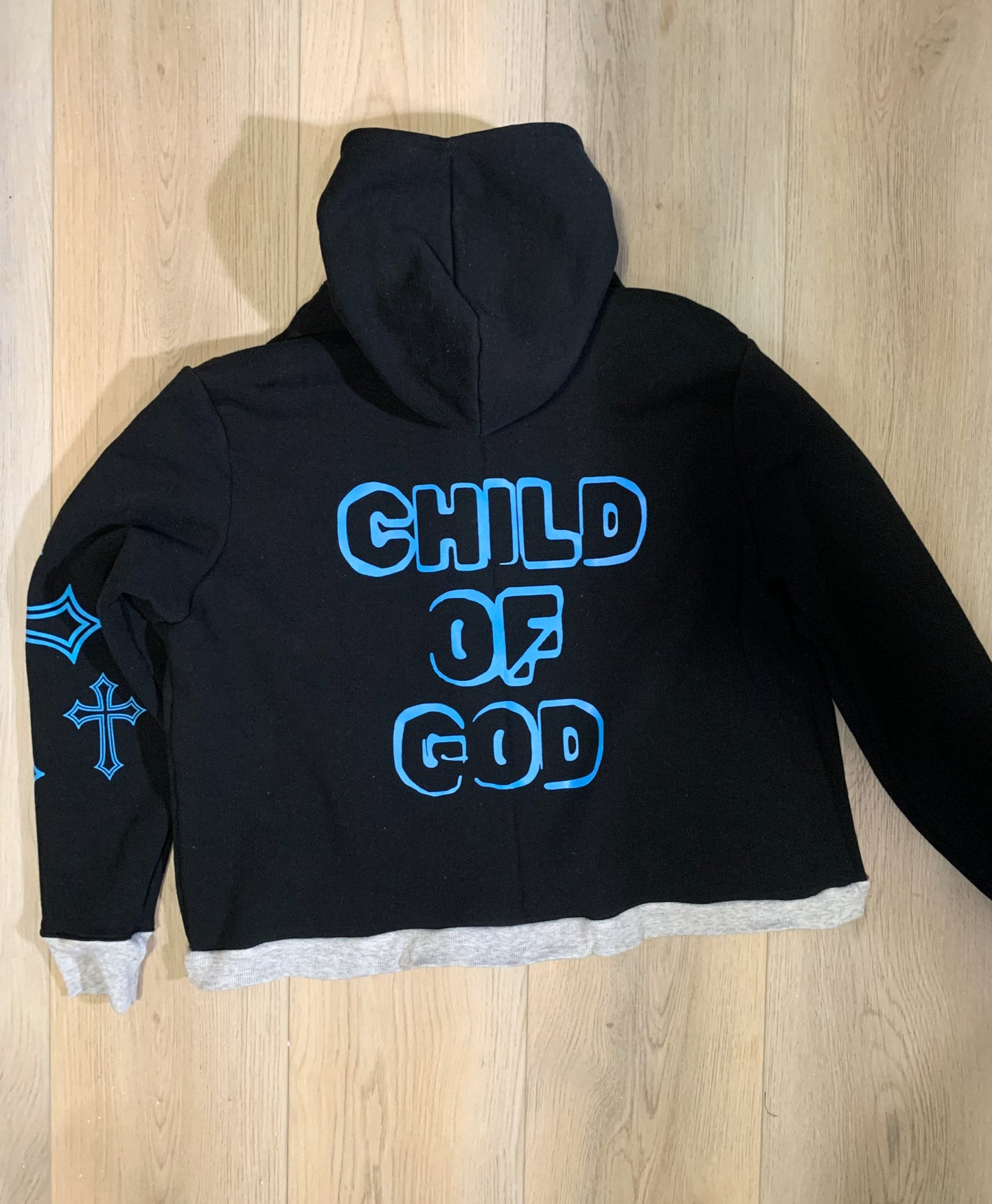 Child of God Cross Zip Up Sweatshirt, Christian Streetwear