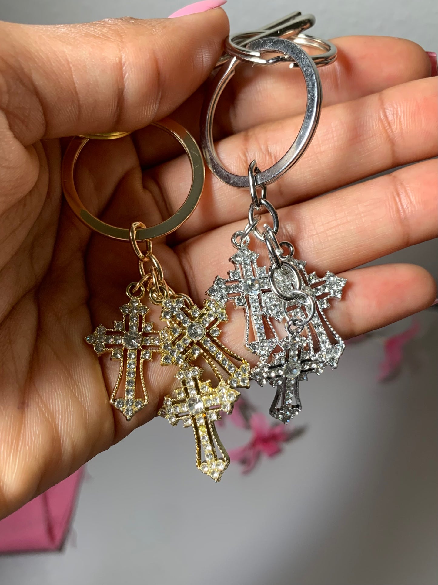 Cross Keychain Charm, Bag Charm, Christian Accessories