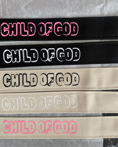 Child Of God Canvas Keychain Wristlet, Christian Faith Streetwear Style