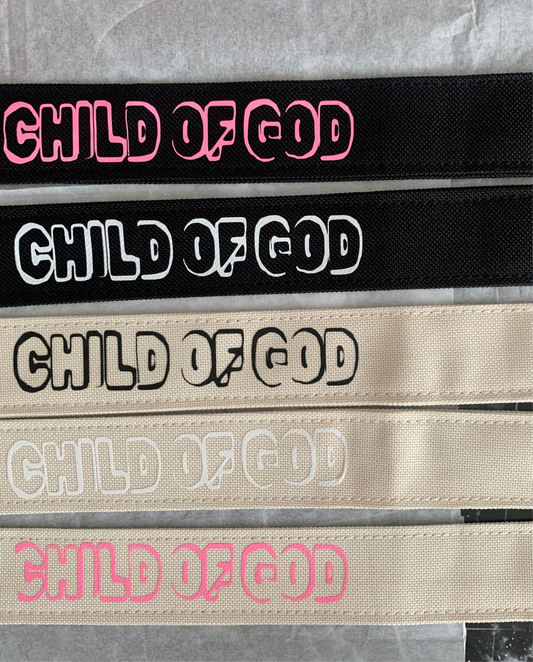 Child Of God Canvas Keychain Wristlet, Christian Faith Streetwear Style