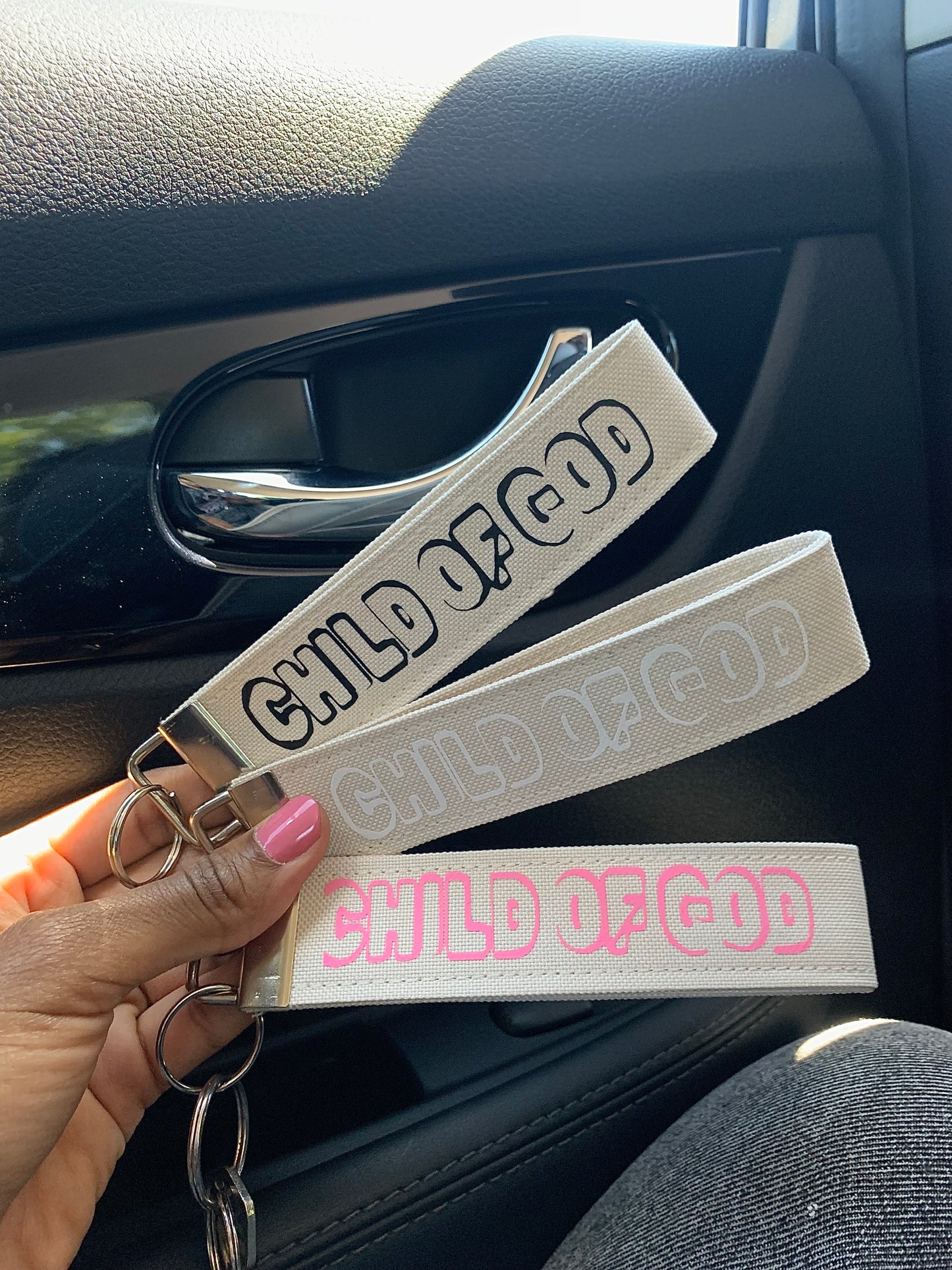 Child Of God Canvas Keychain Wristlet, Christian Faith Streetwear Style