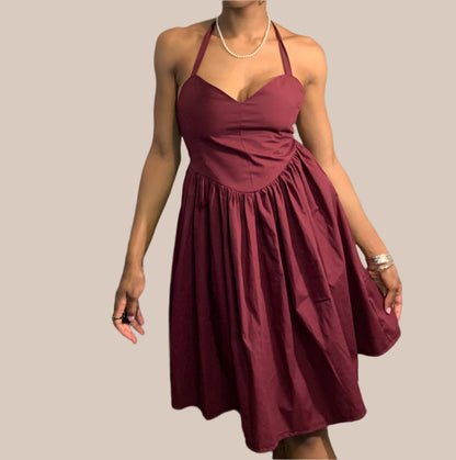 Burgundy Heart Dress