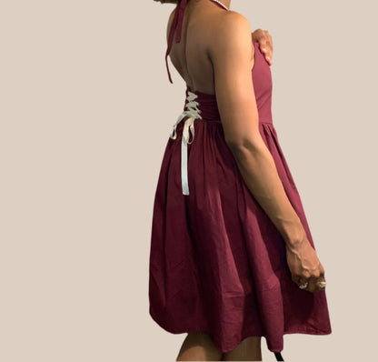 Burgundy Heart Dress