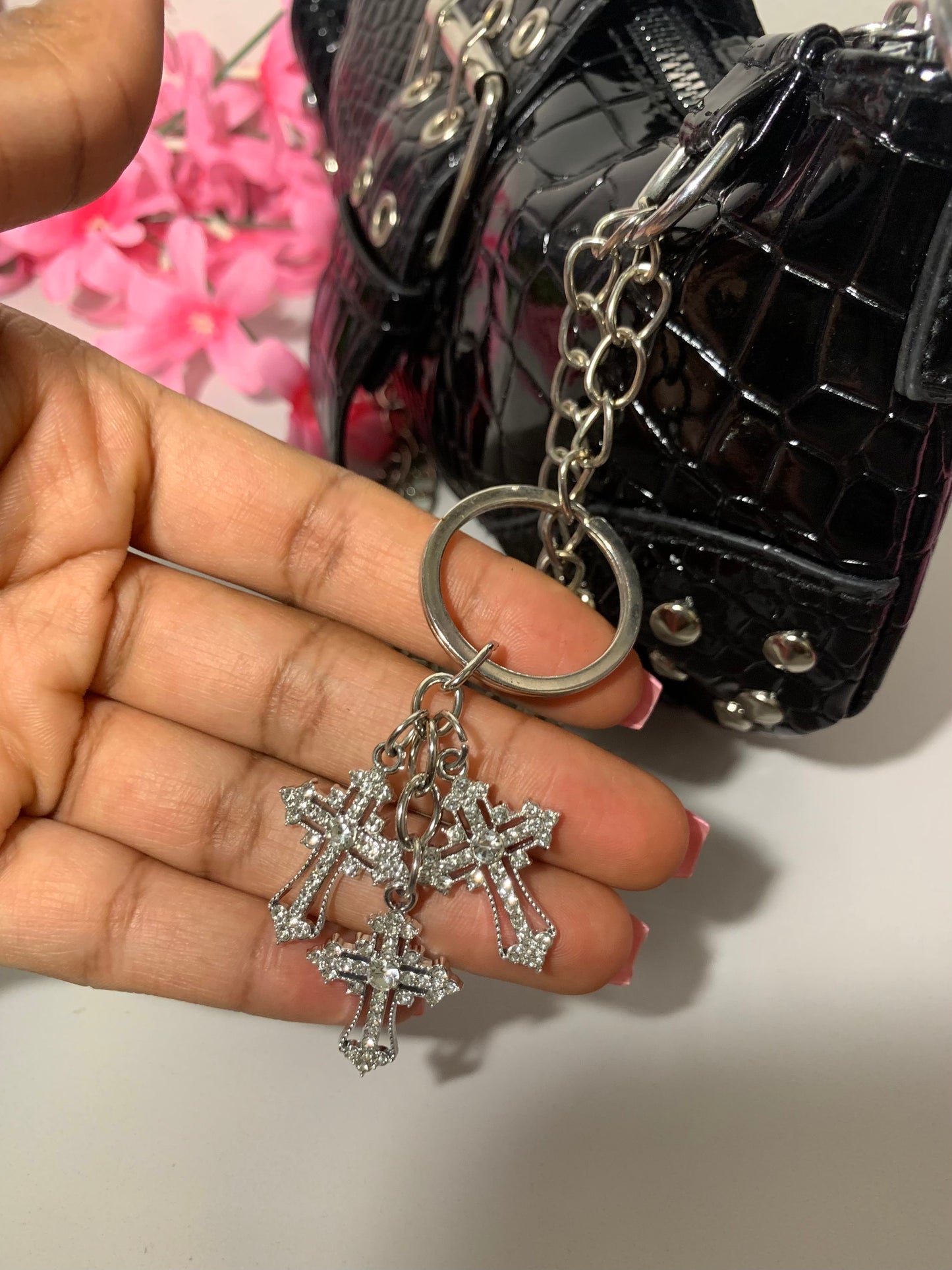 Cross Keychain Charm, Bag Charm, Christian Accessories