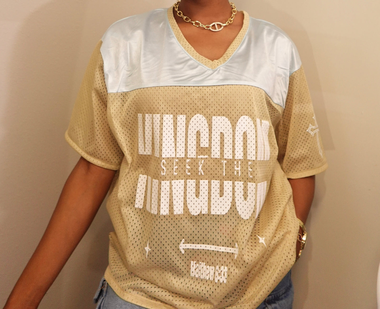 633 Jersey, Mesh Graphic Seek the Kingdom Top