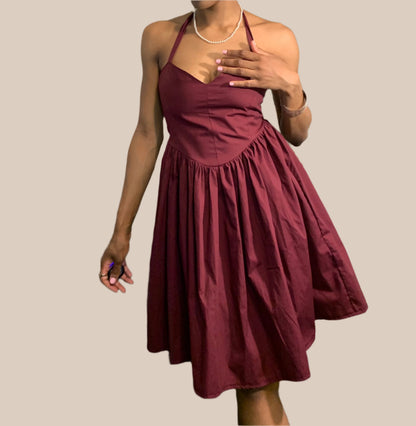Burgundy Heart Dress