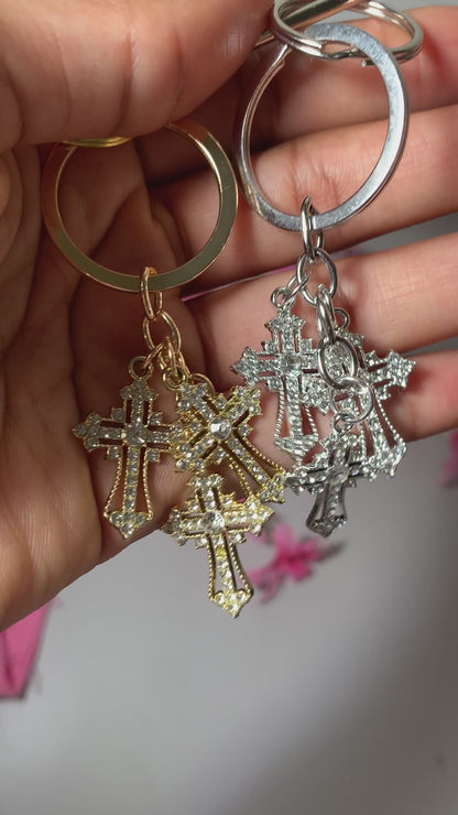 Cross Keychain Charm, Bag Charm, Christian Accessories